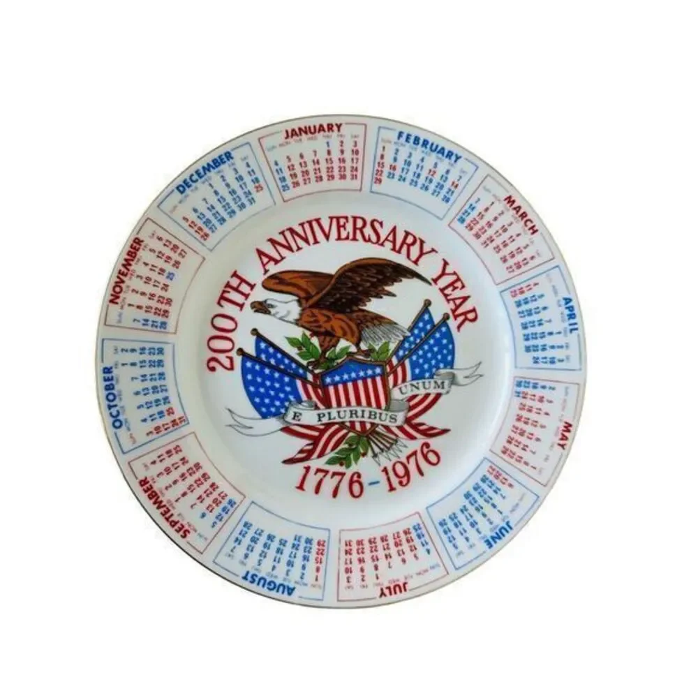 Souvenir Plate Calendar‎ 200th Anniversary Year 1776-1976 Bicentennial